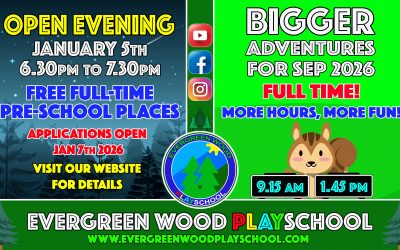 Open Evening for Free Pre-school Places September 2026!